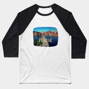 Photography of Prague distressed Baseball T-Shirt